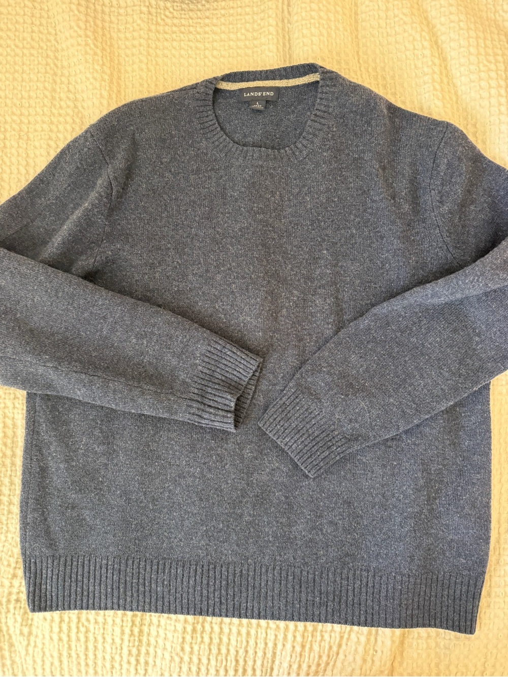 Lands' End Heather navy Crewneck Sweater